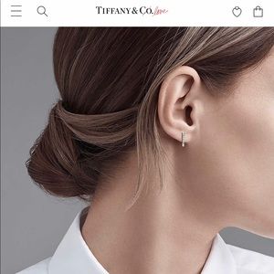 1 Tiffany fluer de lis key bar earring